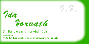 ida horvath business card