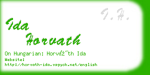 ida horvath business card